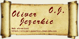 Oliver Jezerkić vizit kartica